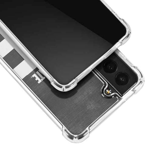 Michigan State University Black and White Stripes Galaxy S22 Plus Clear Case