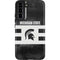 Michigan State University Black and White Stripes Galaxy S22 Plus Pro Case