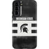 Michigan State University Black and White Stripes Galaxy S22 Plus Pro Case