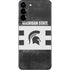 Michigan State University Black and White Stripes Galaxy S22 Plus Skin