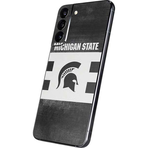 Michigan State University Black and White Stripes Galaxy S22 Plus Skin