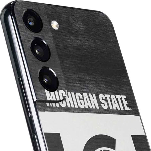 Michigan State University Black and White Stripes Galaxy S22 Plus Skin