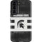 Michigan State University Black and White Stripes Galaxy S22 Pro Case