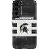 Michigan State University Black and White Stripes Galaxy S22 Pro Case