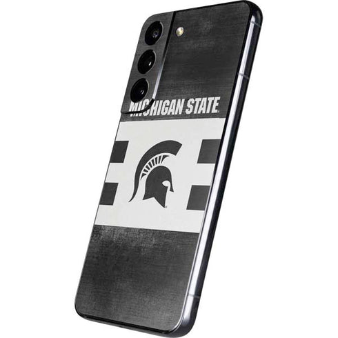 Michigan State University Black and White Stripes Galaxy S22 Skin