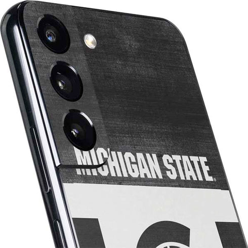 Michigan State University Black and White Stripes Galaxy S22 Skin