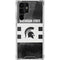 Michigan State University Black and White Stripes Galaxy S22 Ultra Clear Case