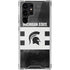 Michigan State University Black and White Stripes Galaxy S22 Ultra Clear Case