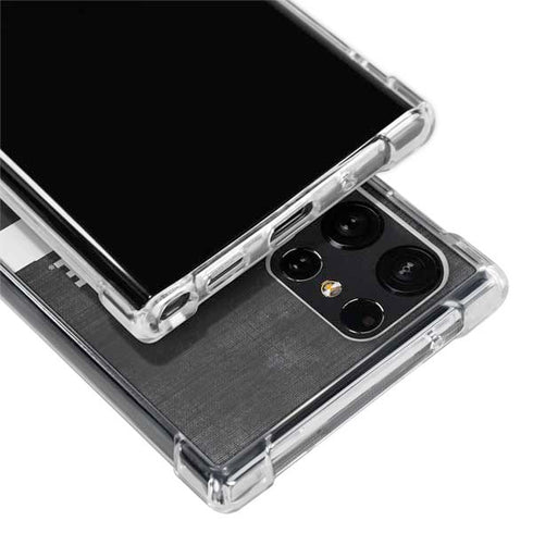 Michigan State University Black and White Stripes Galaxy S22 Ultra Clear Case