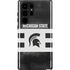 Michigan State University Black and White Stripes Galaxy S22 Ultra Pro Case
