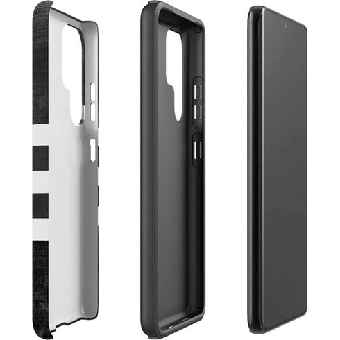 Michigan State University Black and White Stripes Galaxy S22 Ultra Pro Case