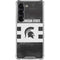 Michigan State University Black and White Stripes Galaxy S23 Clear Case