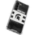 Michigan State University Black and White Stripes Galaxy S23 Clear Case