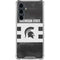 Michigan State University Black and White Stripes Galaxy S23 FE Clear Case