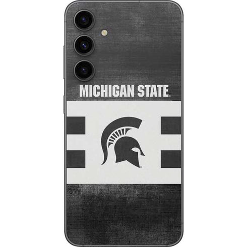 Michigan State University Black and White Stripes Galaxy S23 FE Skin