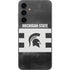 Michigan State University Black and White Stripes Galaxy S23 FE Skin