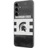 Michigan State University Black and White Stripes Galaxy S23 FE Skin
