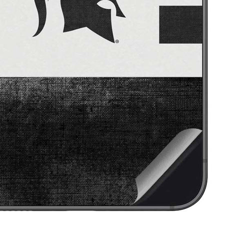 Michigan State University Black and White Stripes Galaxy S23 FE Skin