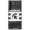 Michigan State University Black and White Stripes Galaxy S23 Plus Clear Case