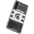 Michigan State University Black and White Stripes Galaxy S23 Plus Clear Case