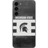 Michigan State University Black and White Stripes Galaxy S23 Plus Skin