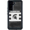 Michigan State University Black and White Stripes Galaxy S23 Plus Waterproof Case