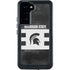 Michigan State University Black and White Stripes Galaxy S23 Plus Waterproof Case