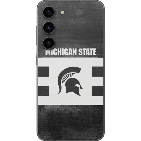 Michigan State University Black and White Stripes Galaxy S23 Skin