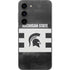 Michigan State University Black and White Stripes Galaxy S23 Skin