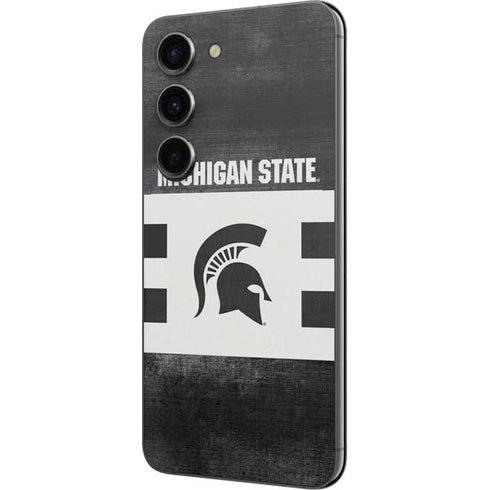 Michigan State University Black and White Stripes Galaxy S23 Skin