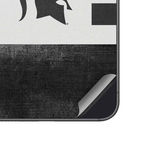 Michigan State University Black and White Stripes Galaxy S23 Skin