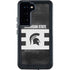 Michigan State University Black and White Stripes Galaxy S23 Waterproof Case