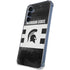 Michigan State University Black and White Stripes Galaxy S24 Clear Case