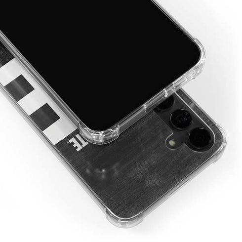 Michigan State University Black and White Stripes Galaxy S24 Plus Clear Case