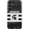 Michigan State University Black and White Stripes Galaxy S24 Plus Impact Case