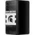 Michigan State University Black and White Stripes Galaxy Z Fold3 5G Skin