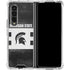 Michigan State University Black and White Stripes Galaxy Z Fold4 5G Clear Case