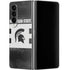 Michigan State University Black and White Stripes Galaxy Z Fold4 5G Skin