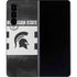 Michigan State University Black and White Stripes Galaxy Z Fold4 5G Skin