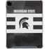 Michigan State University Black and White Stripes iPad Pro 12.9in (2020) Clear Case