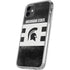 Michigan State University Black and White Stripes iPhone 11 Clear Case