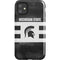 Michigan State University Black and White Stripes iPhone 11 Impact Case