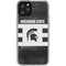 Michigan State University Black and White Stripes iPhone 11 Pro Clear Case