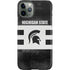 Michigan State University Black and White Stripes iPhone 11 Pro Lite Case