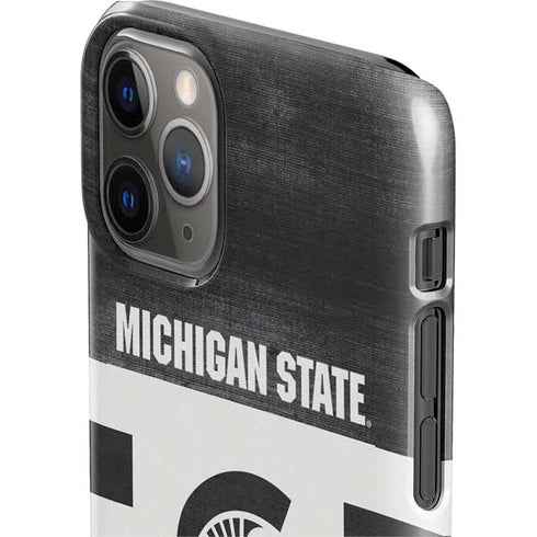 Michigan State University Black and White Stripes iPhone 11 Pro Lite Case