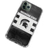Michigan State University Black and White Stripes iPhone 11 Pro Max Clear Case