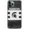 Michigan State University Black and White Stripes iPhone 11 Pro Max Clear Case