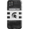 Michigan State University Black and White Stripes iPhone 11 Pro Max Impact Case