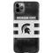 Michigan State University Black and White Stripes iPhone 11 Pro Max Lite Case