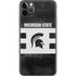 Michigan State University Black and White Stripes iPhone 11 Pro Max Skin